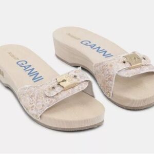 Ganni x Dr. Scholl's Original Clog Sandals Floral Natural Size 9💞
